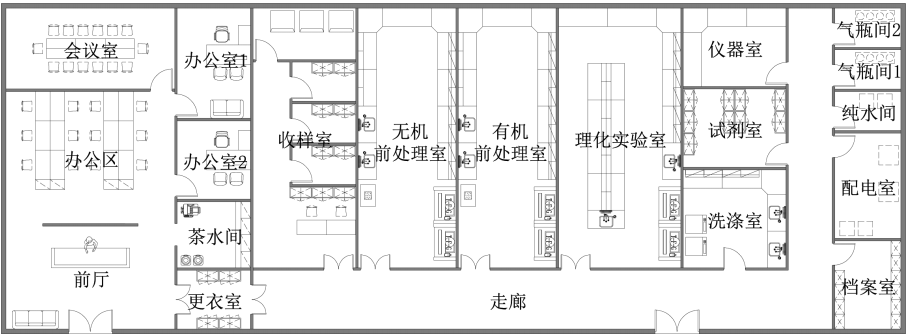 实验室平面设计500m²