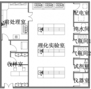 实验室平面设计150m²